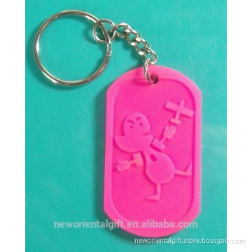 Debossed Silicone Keyrings, Custom Shape Silicone Keyrings